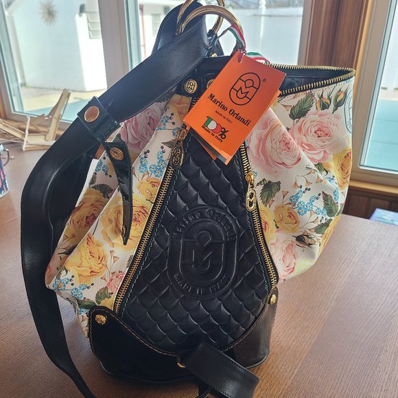 NWT Marino Orlandi floral sling backpack bag/purse